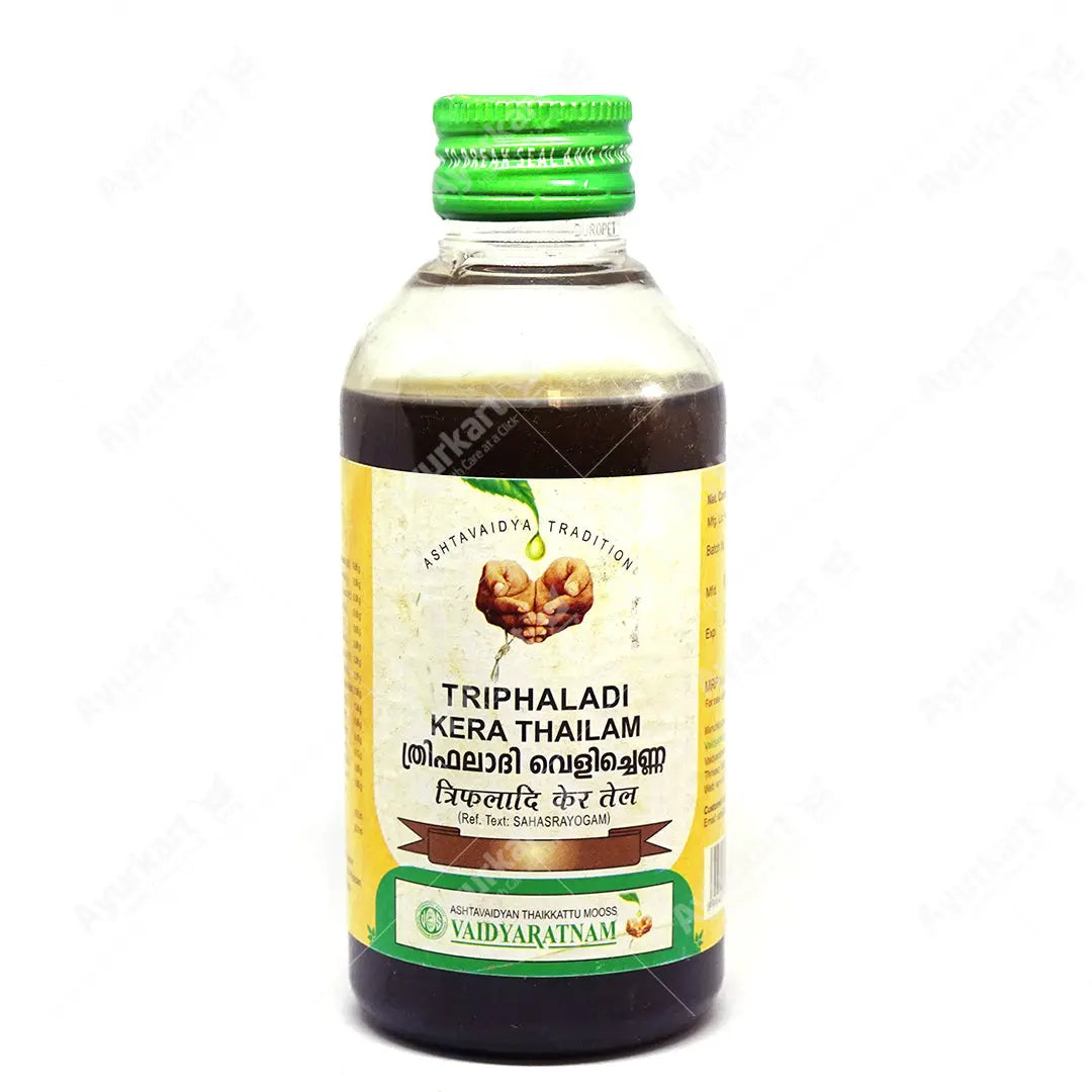 TRIPHALADI KERA THAILAM - 200ML - VAIDYARATNAM | Ayur Kart